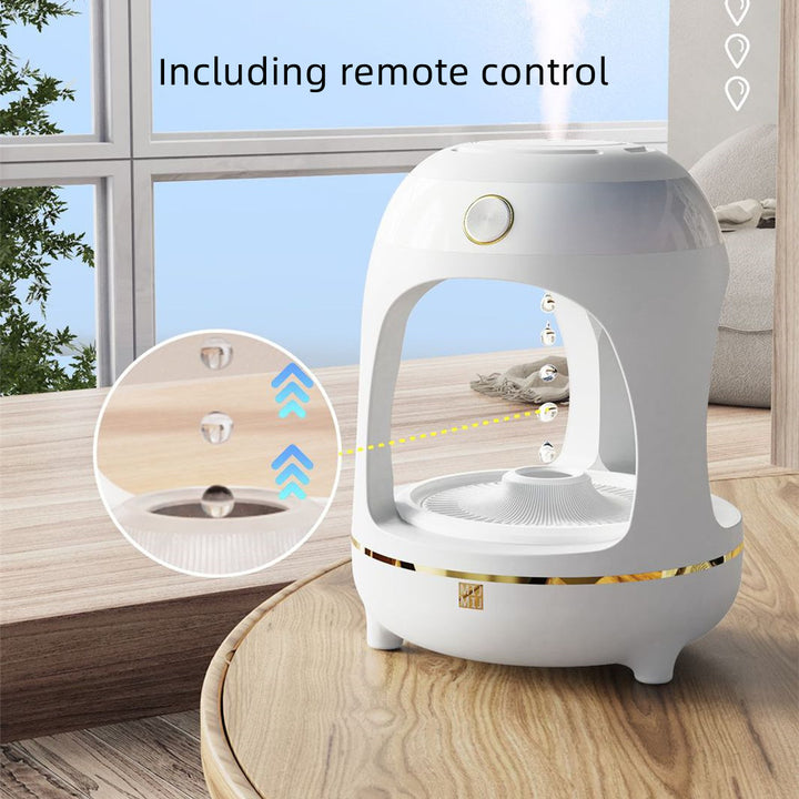 💧✨ Anti-Gravity Water Drop Humidifier | LED Night Light Fountain Mist Lamp 🌊