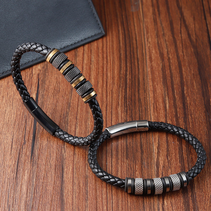 Simple & Fashionable Stainless Steel Bracelet – Men’s Geometric Titanium Steel Jewelry