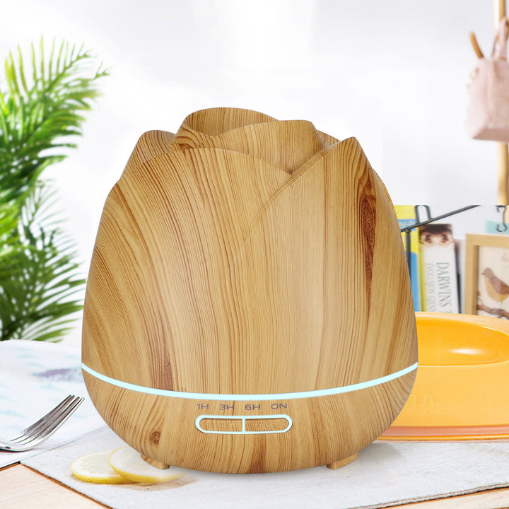 ✨✨ Light Wood Grain 400ml Colorful Light Rose Humidifier