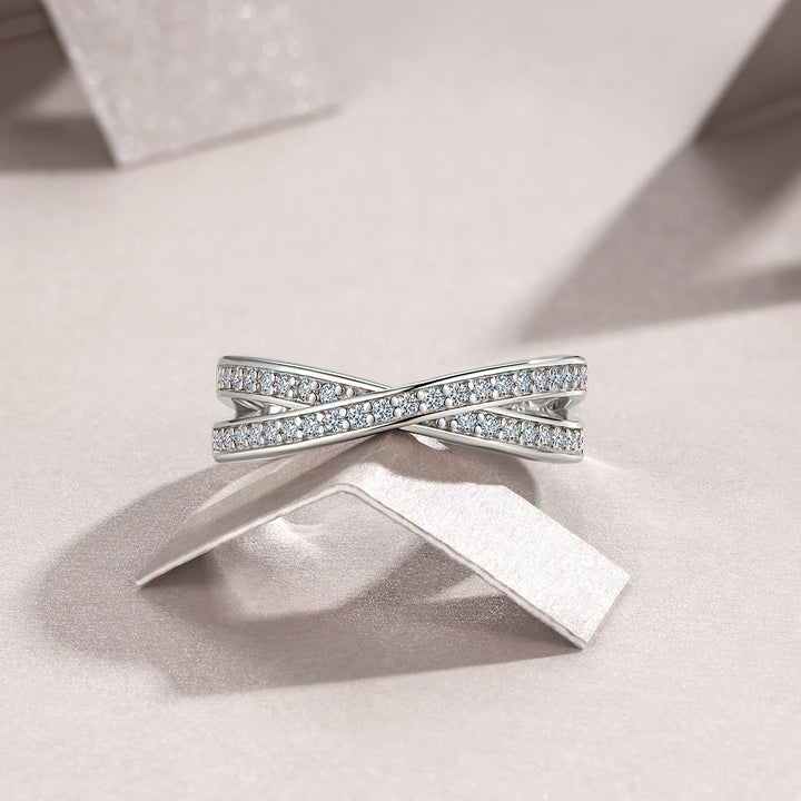 💍 Moissanite Minimalist Ring – Platinum-Plated S925 Silver (3g, Sizes 5–9) 💍