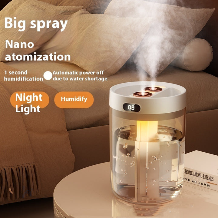 💧🌿 USB Large Capacity Double Spray Humidifier | Air Humidifying Water Dance Design
