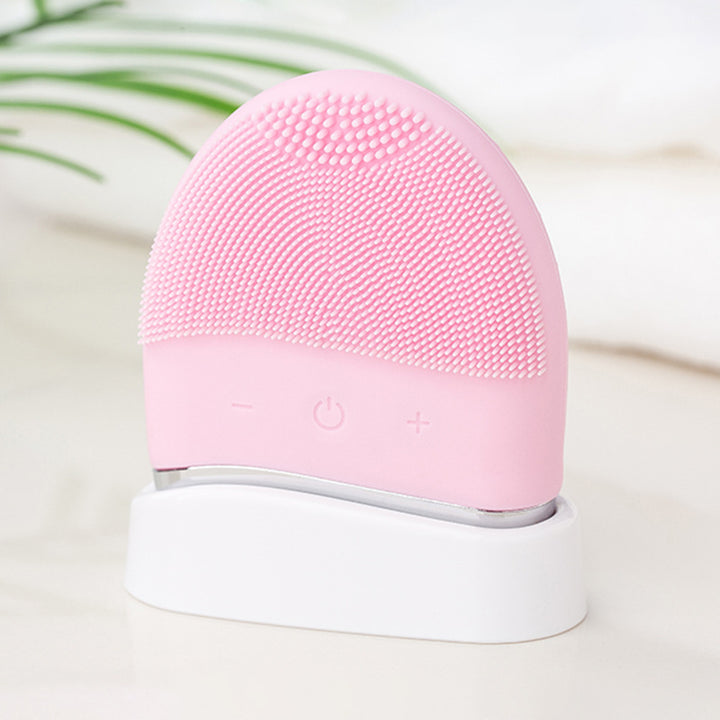 💖🌀 Mini Electric Silicone Cleansing Brush | Ultrasonic Pore Cleaning Beauty Tool