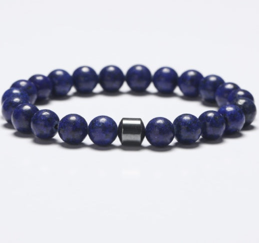 Natural Stone 8mm Couple Bracelet – Turquoise, Tiger Eye & Malachite Mix