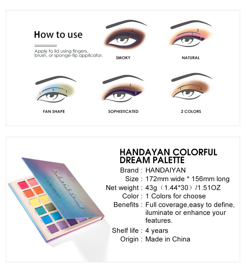 🌈 30-Color Shimmer Matte Glitter Eyeshadow Palette – Dreamy Rainbow Makeup Set ✨