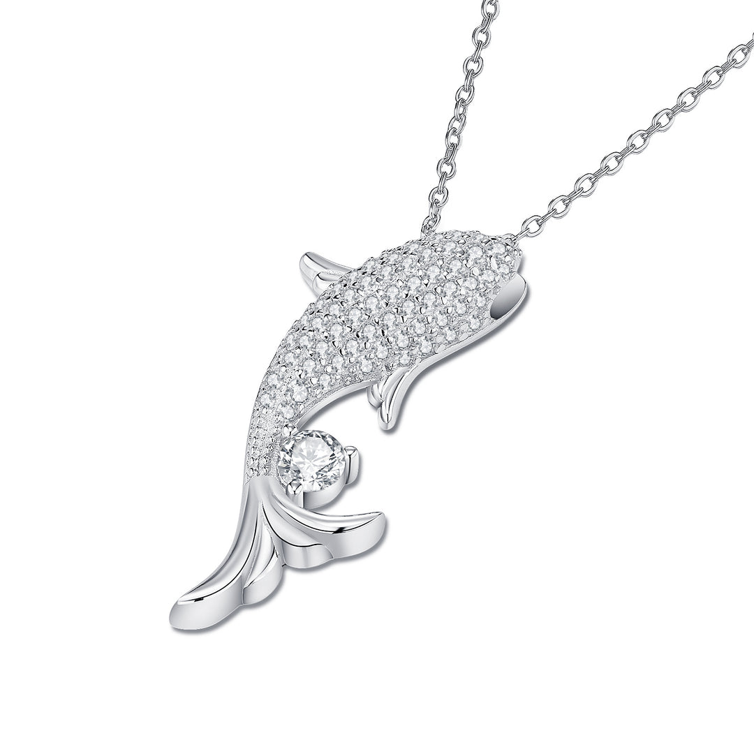 💎 Minimalist Moissanite Pendant Necklace – Platinum-Plated S925 Silver (4.8g) 💎