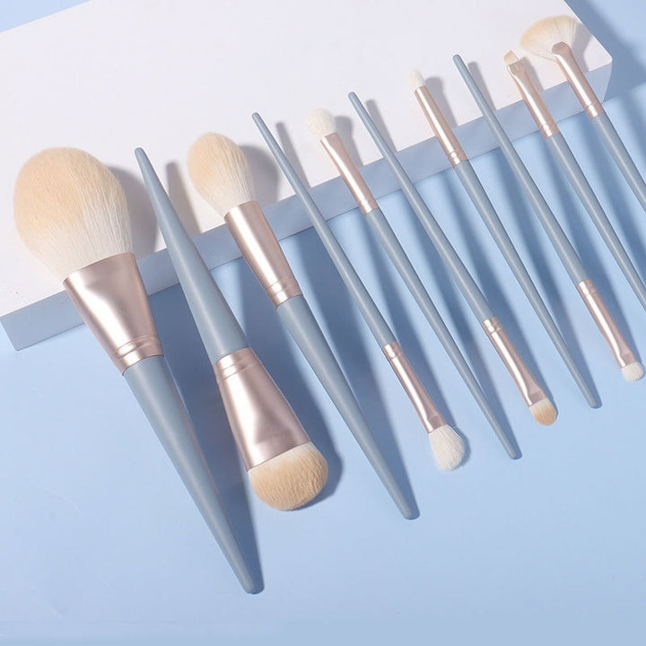 ✨ 10-Piece Complete Makeup Brush Set — Foundation, Powder & Eyeshadow 💄