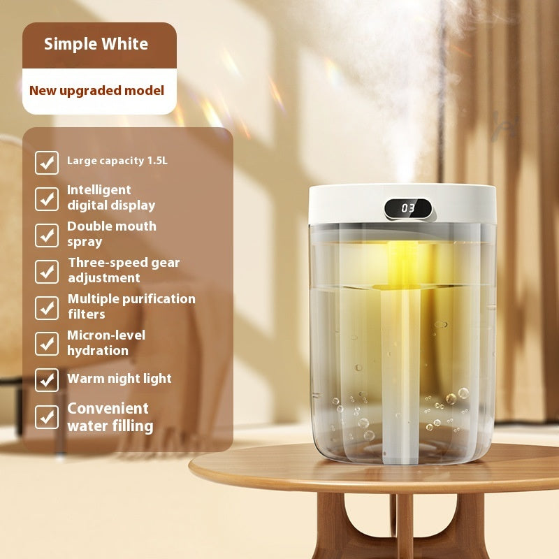 💧🌿 USB Large Capacity Double Spray Humidifier | Air Humidifying Water Dance Design