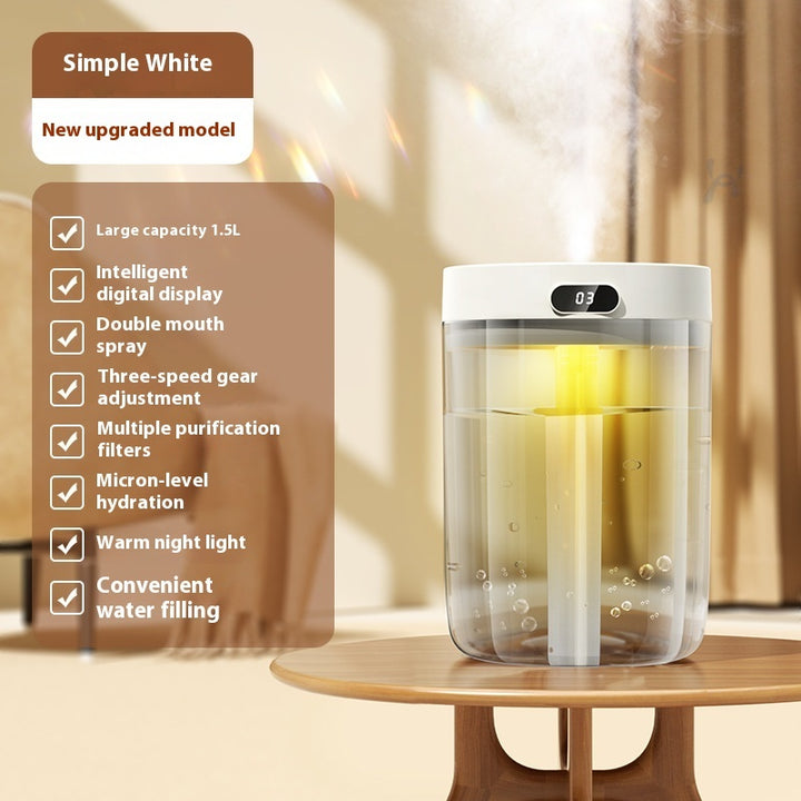 💧🌿 USB Large Capacity Double Spray Humidifier | Air Humidifying Water Dance Design