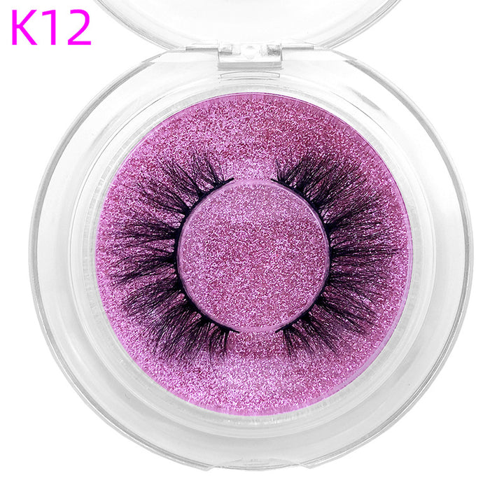 👁️✨ 8D Mink Hair False Eyelashes – Thick Handmade Volume Lash Set