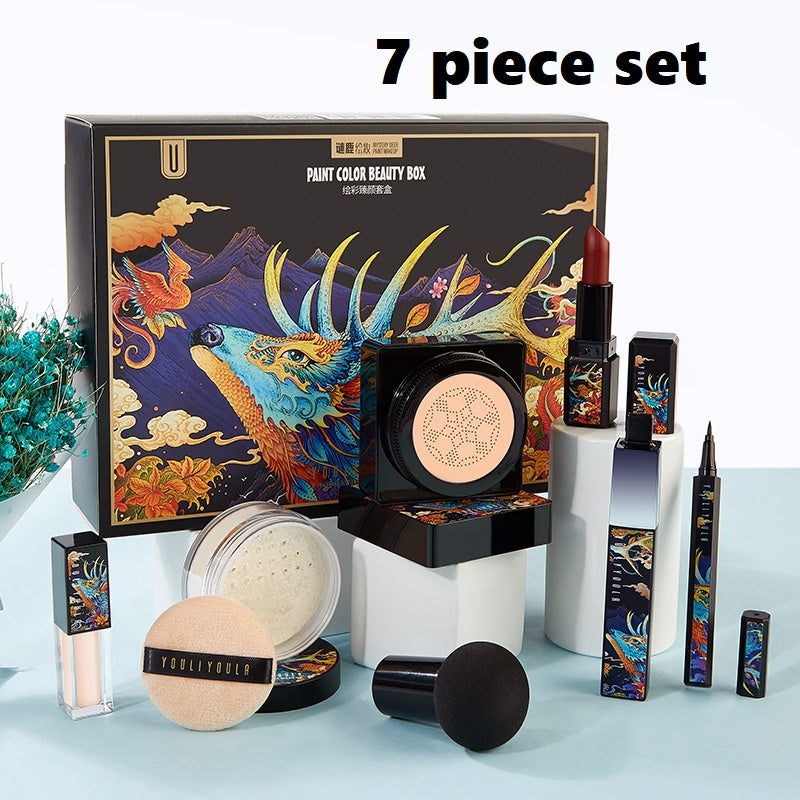 🦌💄 Elk Makeup 9-Piece Set | BB Cream, Lipstick & Full Face Kit ✨