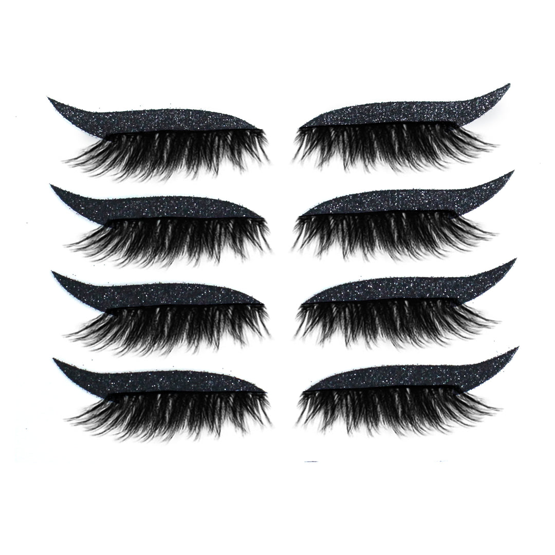 🧲👁️ 3D Magnetic False Eyelashes – 4 Pairs Glue-Free Self-Adhesive Lash Set