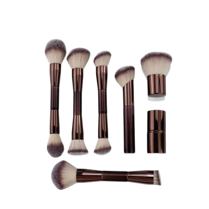 🖌️ 7-Piece Double-Head Makeup Brush Set – Telescopic Dual-Head Travel Beauty Kit 💄✨