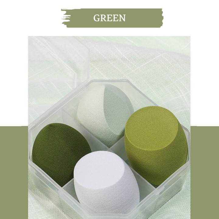 🥚💄 Beauty Egg Set (4PCS) – Seamless Makeup Sponge with Storage Box | Hygienic & Flawless Blend