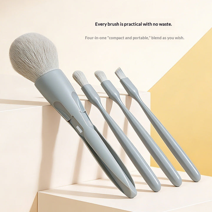 🖌️ Magnetic Portable Eyeshadow Brush – Compact Makeup Tool (West Lake Blue & Peach Pink) ✨