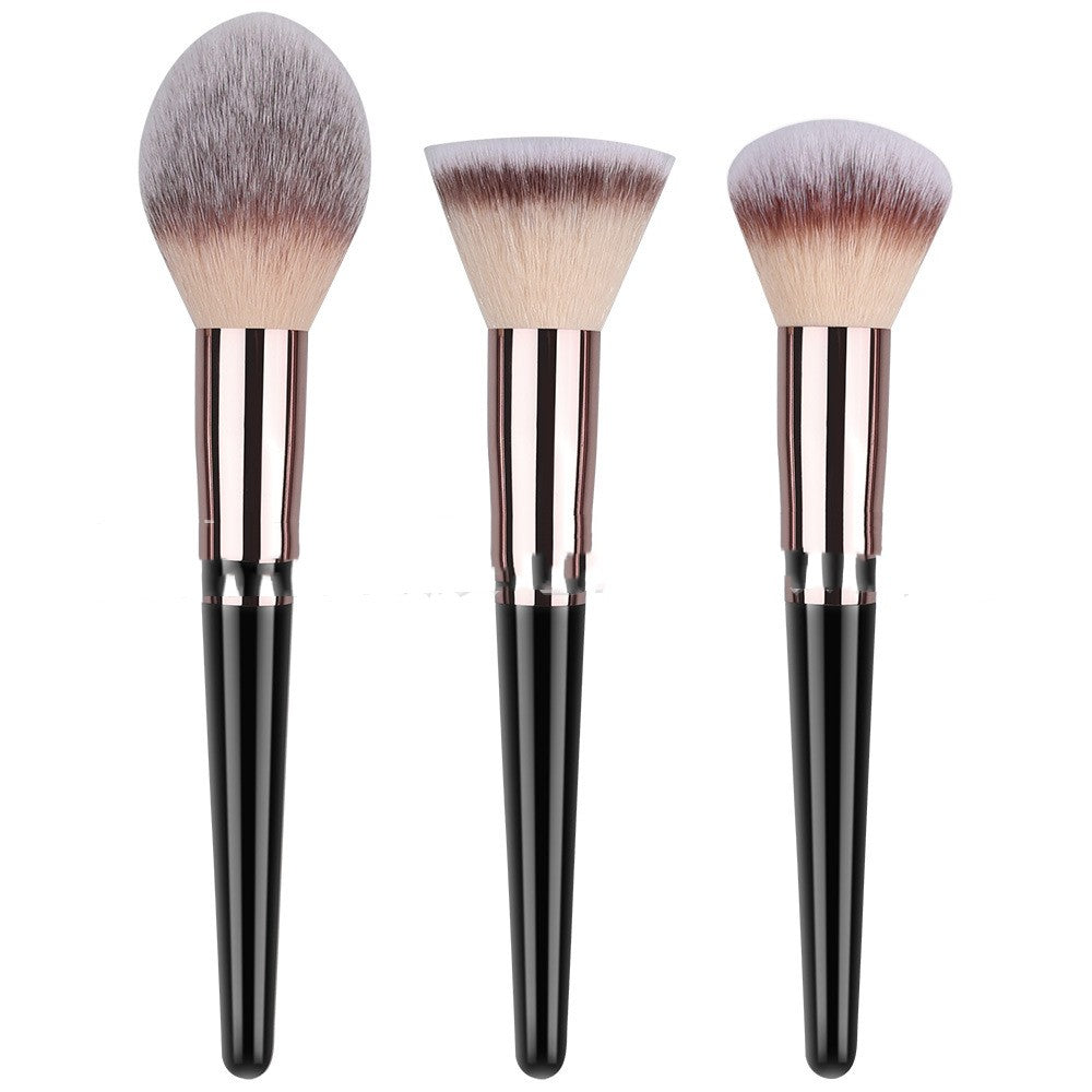 ✨ Black Makeup Brush Set — Powder, Foundation & Eyeshadow Collection 💄🖤