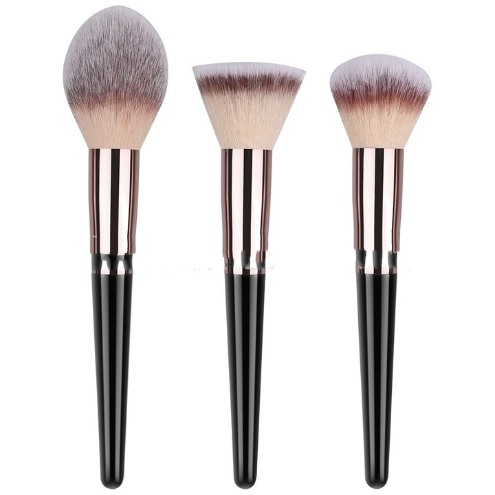 ✨ Black Makeup Brush Set — Powder, Foundation & Eyeshadow Collection 💄🖤