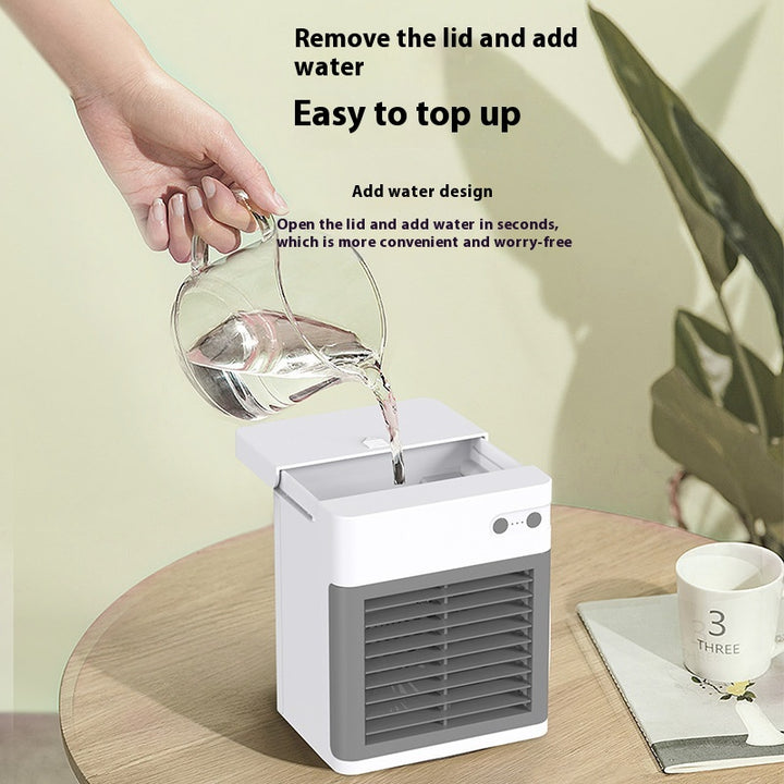 ❄️💧 Desktop Mini Air Cooler Humidifier | USB Water Cooling Fan ✨