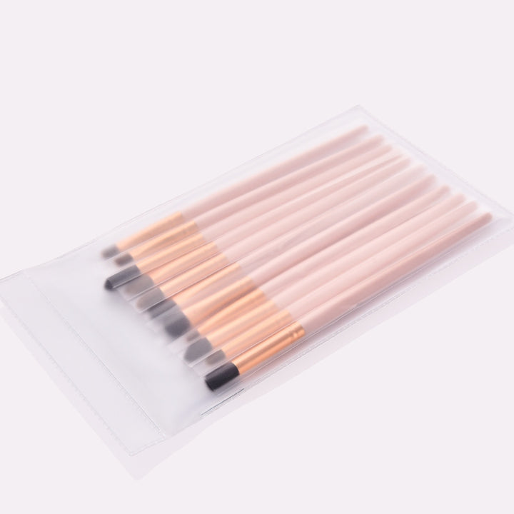 ✨ 11-Piece Wooden Handle Gold Makeup Brush Set 💄