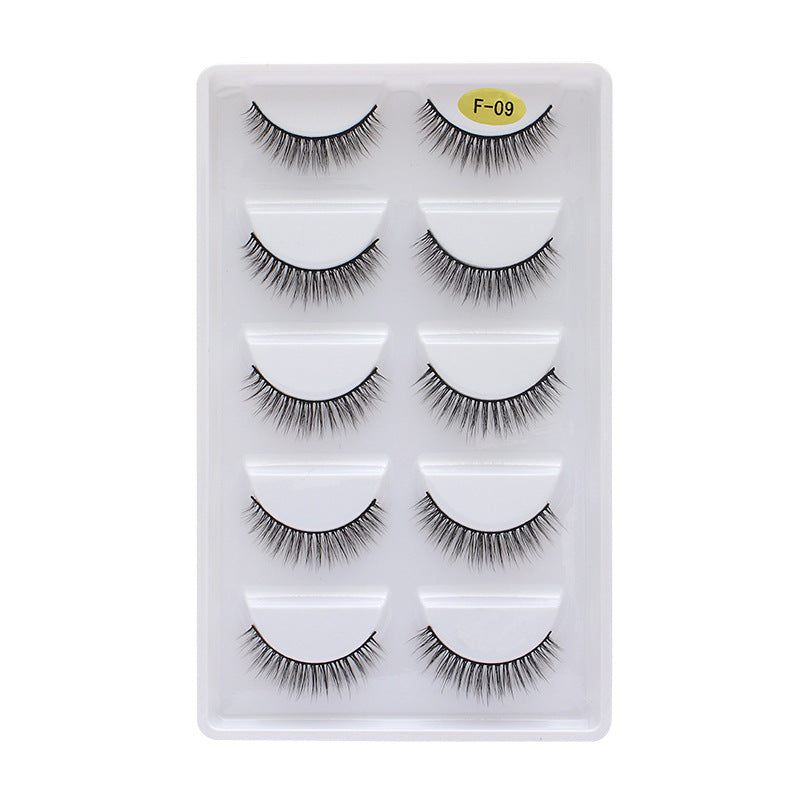 👁️✨ 3D Multi-Layer Thick False Eyelashes – 5 Pairs Stereoscopic Lash Set