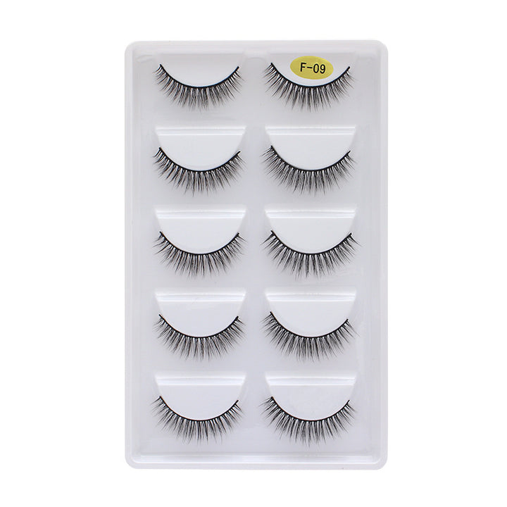 👁️✨ 3D Multi-Layer Thick False Eyelashes – 5 Pairs Stereoscopic Lash Set