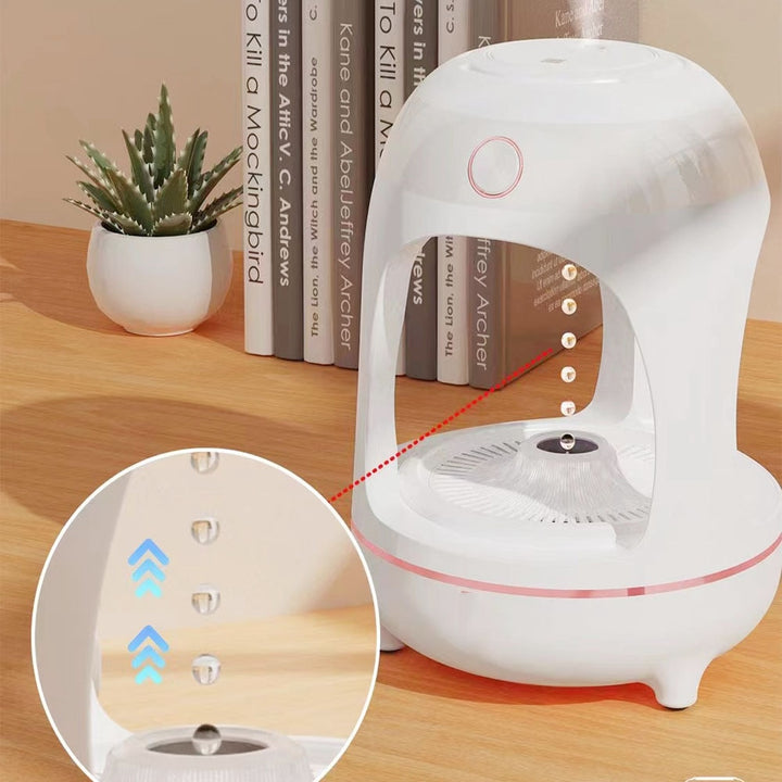 💧✨ Anti-Gravity Water Drop Humidifier | LED Night Light Fountain Mist Lamp 🌊