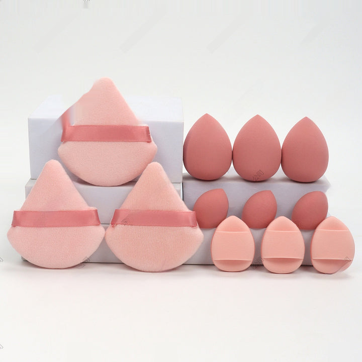🥚💄 12-Piece Makeup Sponge Puff Set – Soft Beauty Blender Kit (Wet & Dry Use)