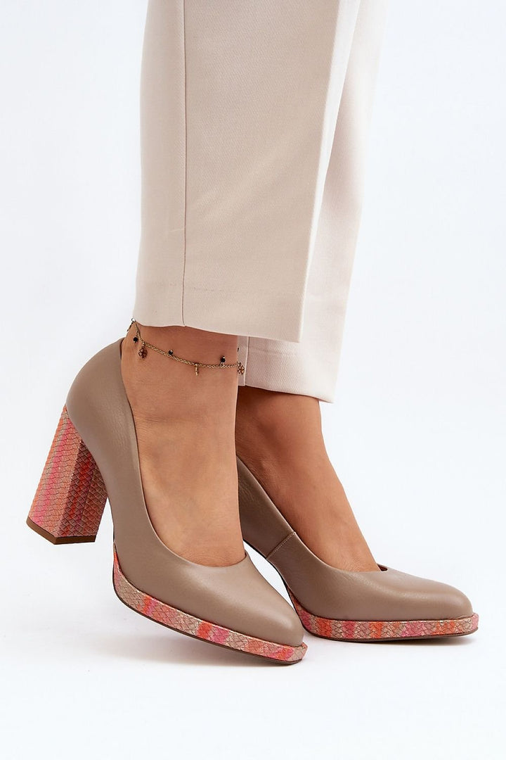 Block heel pumps Step in style