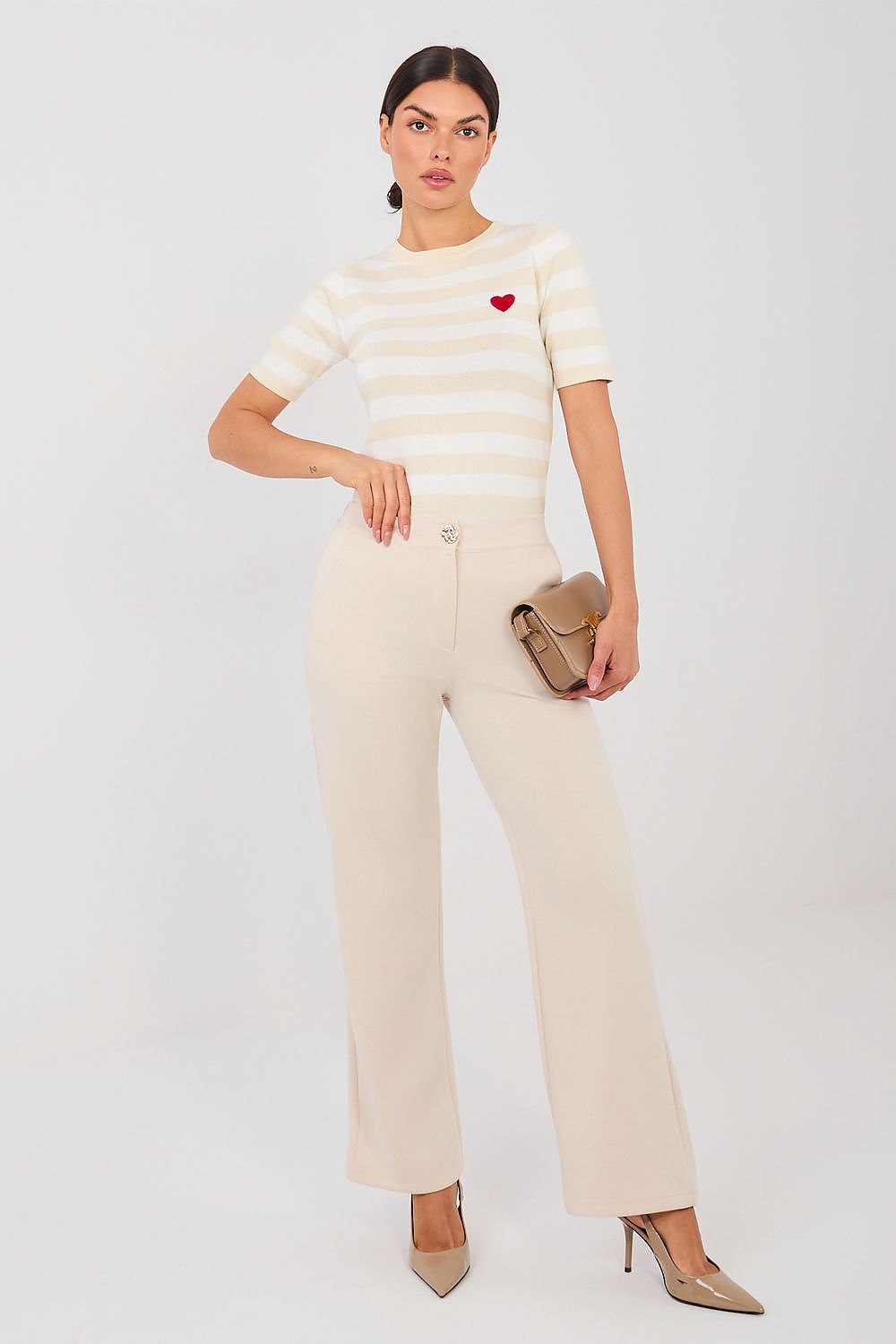  Short sleeve sweater model 224317 Factory Price 