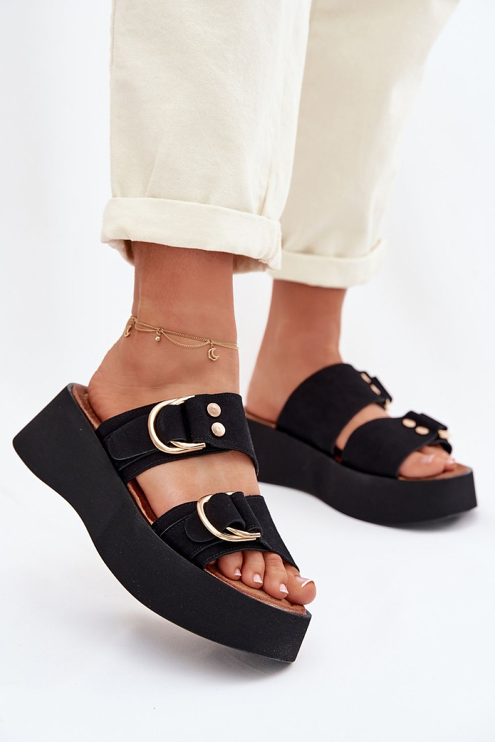  ~Klapki na platformie model 226359 Step in style 