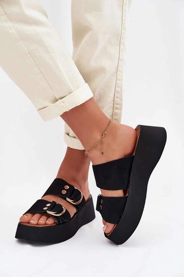  ~Klapki na platformie model 226359 Step in style 