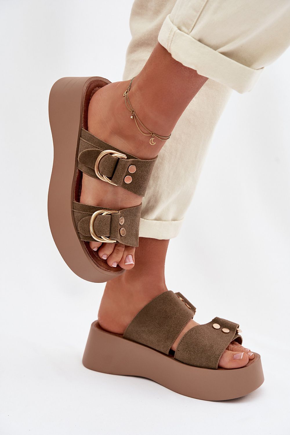  ~Klapki na platformie model 226360 Step in style 