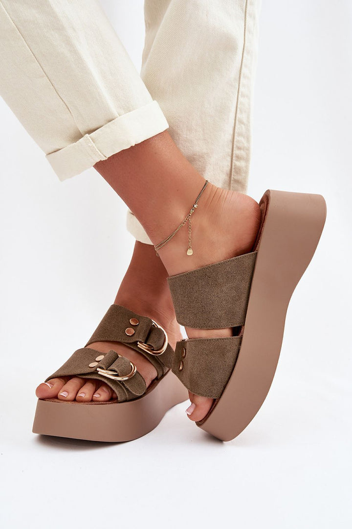  ~Klapki na platformie model 226360 Step in style 