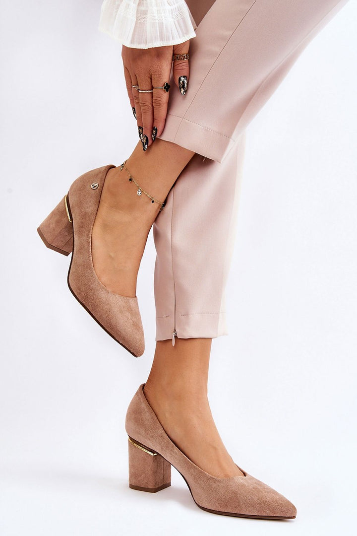 Block heel pumps Step in style