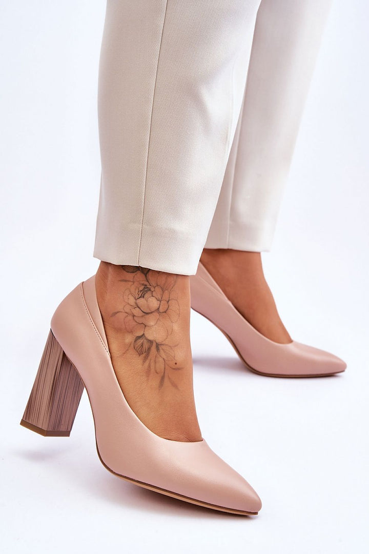 Block heel pumps Step in style