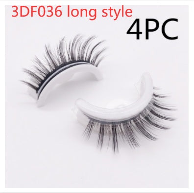 👁️✨ Reusable 3D Mink Lashes – Self-Adhesive Natural False Eyelashes (Glue-Free Silk Style)