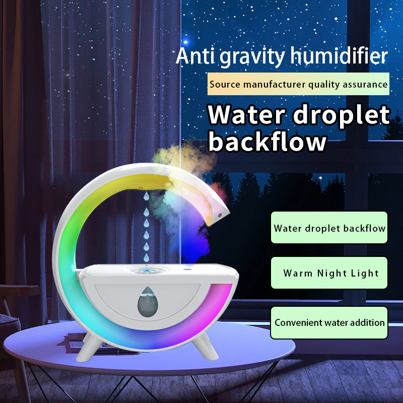 💧🌈 Anti-Gravity Water Drop Humidifier | RGB LED Night Light Desk Lamp ✨