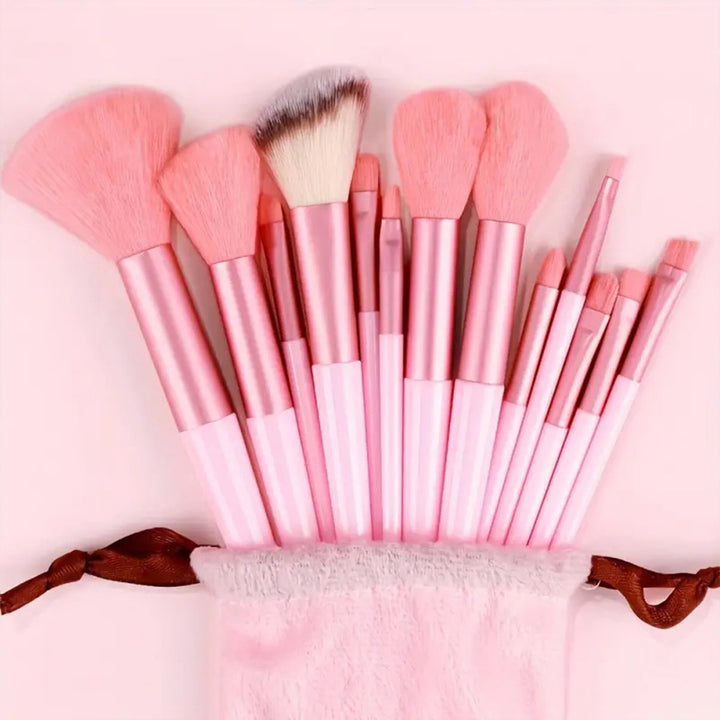 ✨ Cloth Bag Portable 13-Piece Soft Hair Makeup Brush Set 💄