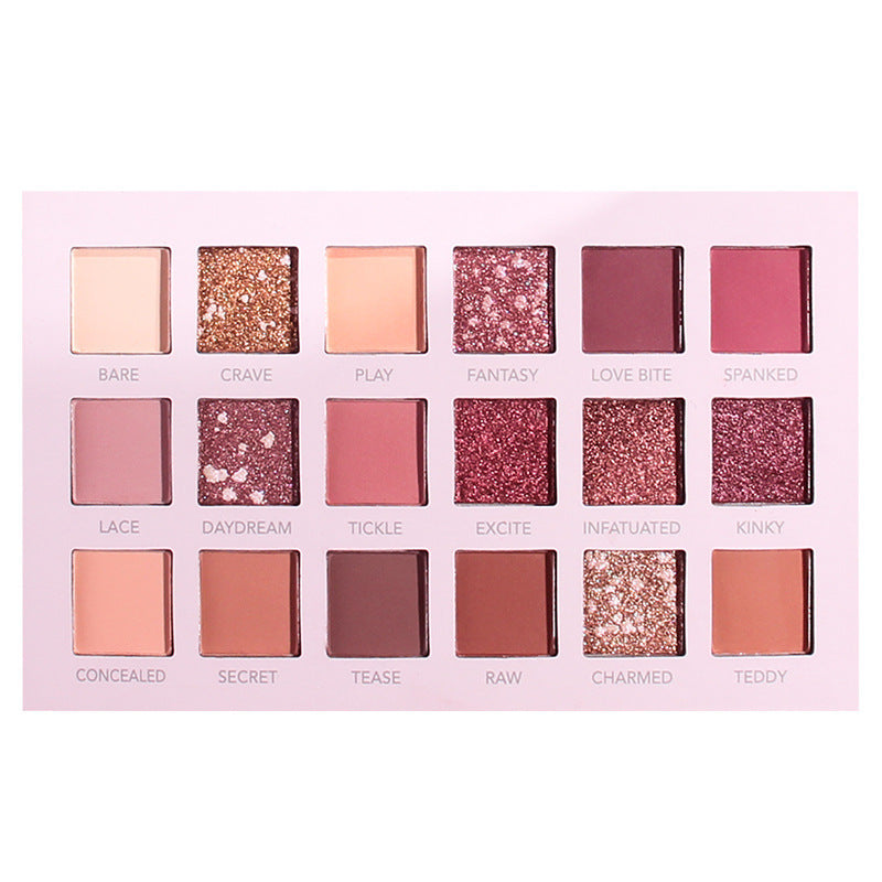 ✨ 18-Color Desert Rose Eyeshadow Palette – Glitter, Pearly & Matte Makeup Set ✨