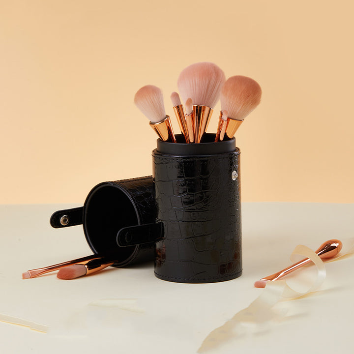 ✨ Small Waist Rose Gold Makeup Brush Set — Soft Hair Beauty Tools 💄🌹