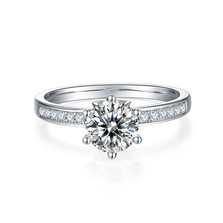 💍 1-Carat Moissanite Luxury Ring – Platinum-Plated S925 Silver (2.3g, Sizes 5–9) 💍