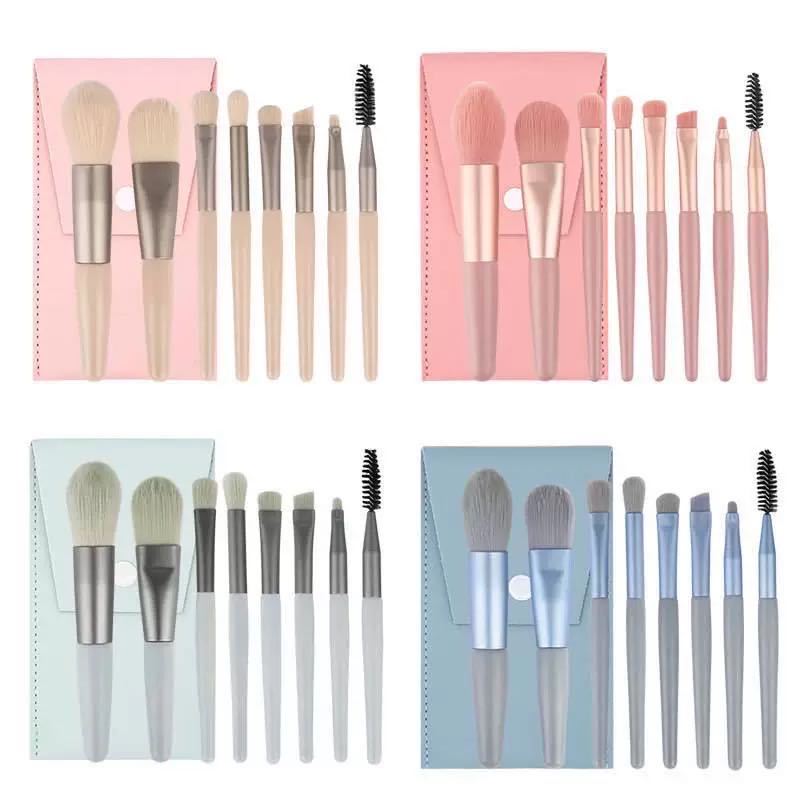 🍬✨ Eight Macaron Makeup Brush Eye Detail Set 💄