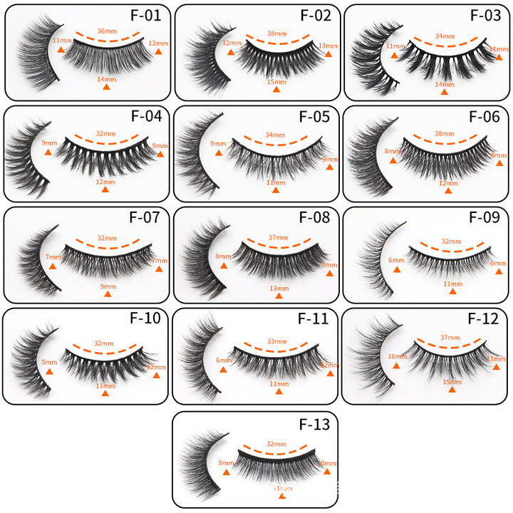 👁️✨ 3D Multi-Layer Thick False Eyelashes – 5 Pairs Stereoscopic Lash Set