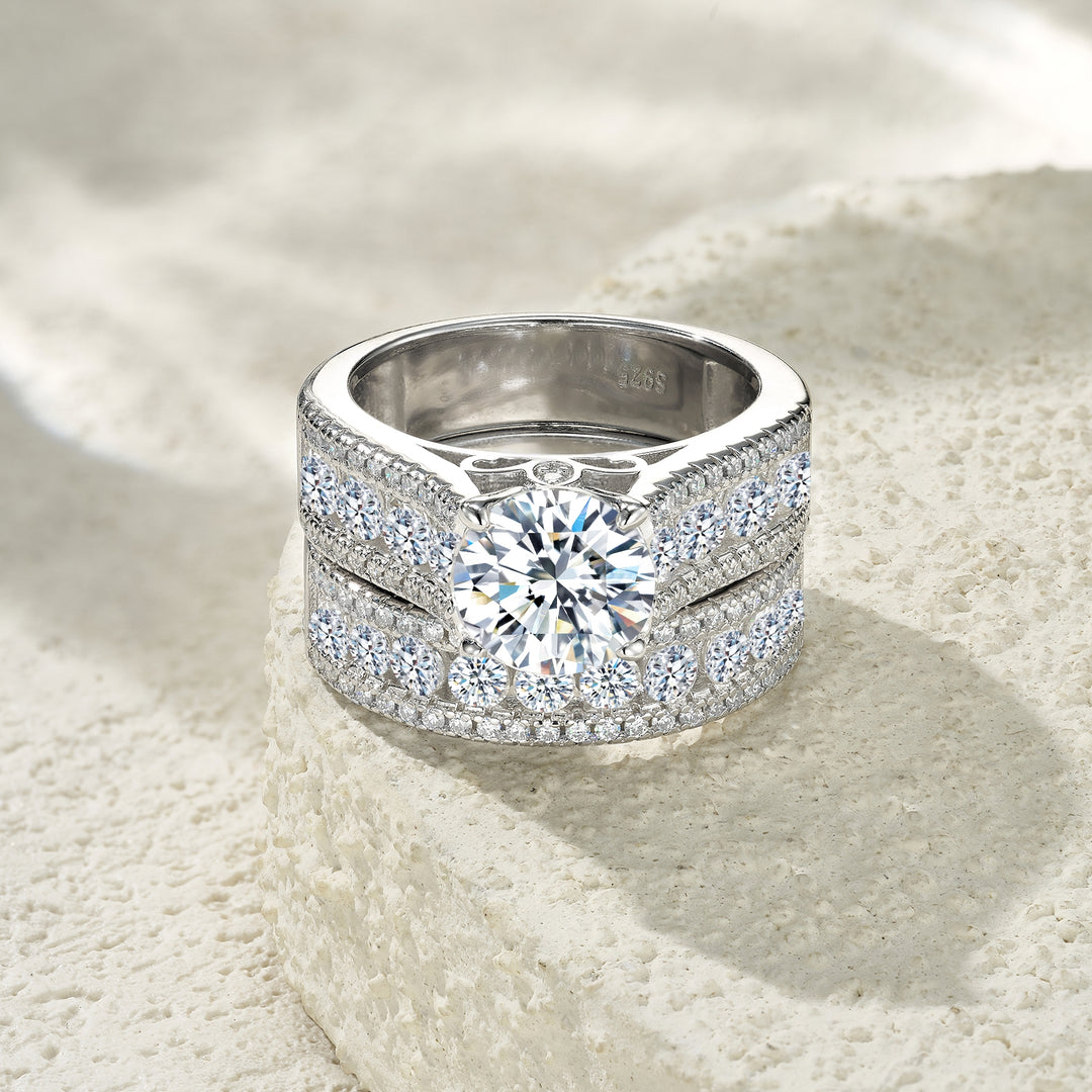 💍 2-Carat Moissanite Minimalist Ring – Platinum-Plated S925 Silver (9g, Sizes 5–9) 💍