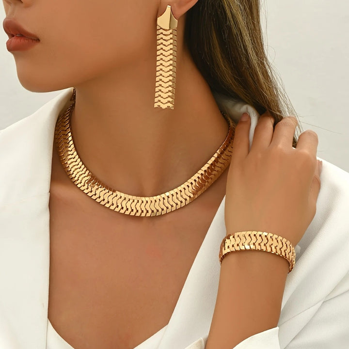 Women’s Wheat Ear Jewelry Set – Bracelet, Necklace & Earring Set