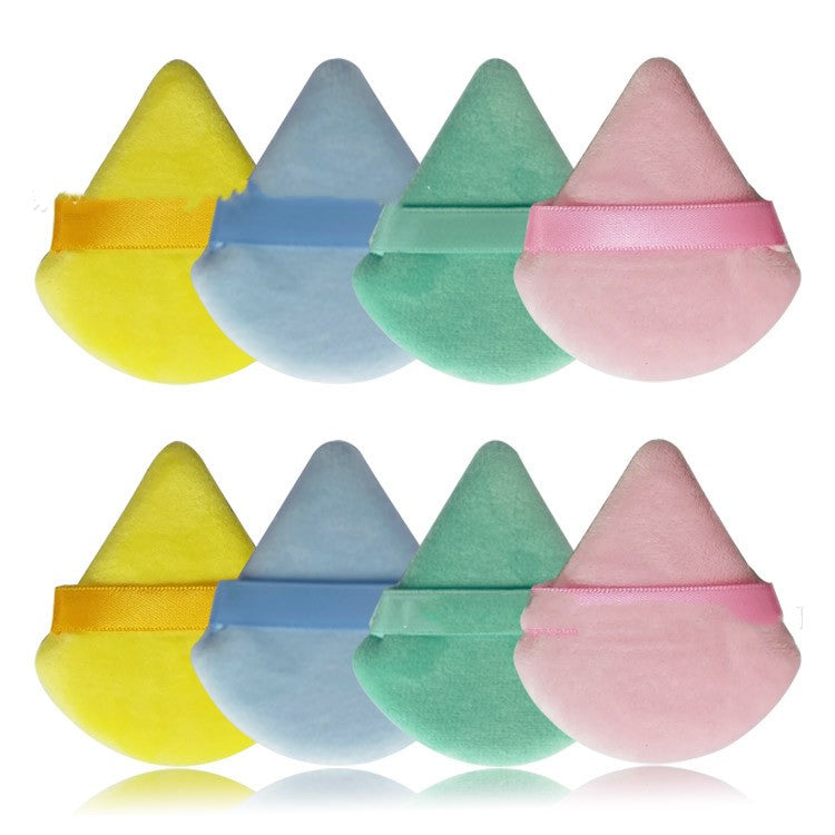 💄✨ Puff Suede Dry Powder Puff | Fan-Shaped Makeup Sponge