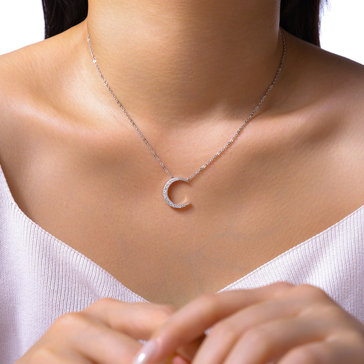 Luxury Minimalist Moissanite Pendant Necklace – Gold-Plated S925 Silver