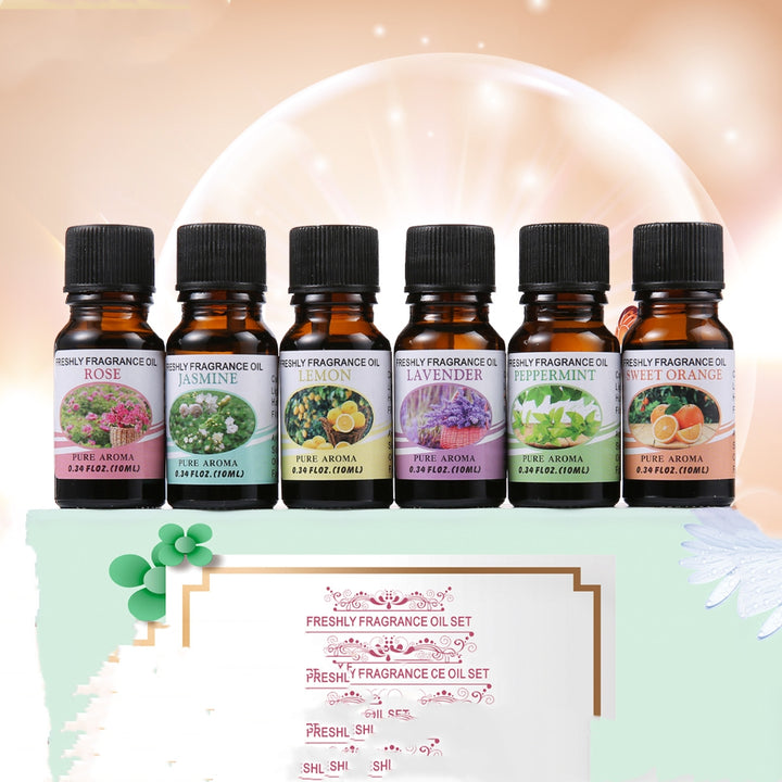 🌿 Fragrant Stone Aromatherapy Humidifier Water-Soluble Essential Oil Set (6 × 10ml Gift Box)