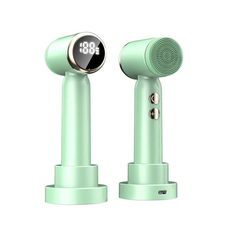💖🌀 6-in-1 Electric Facial Cleansing Brush | Hot & Cold Compress Display Device