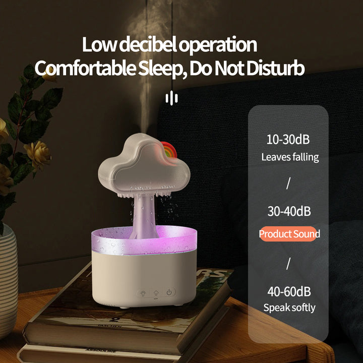 🌈☁️ Rainbow After Rain Humidifier | 500ML Cloud Mist Diffuser with LED Light ✨