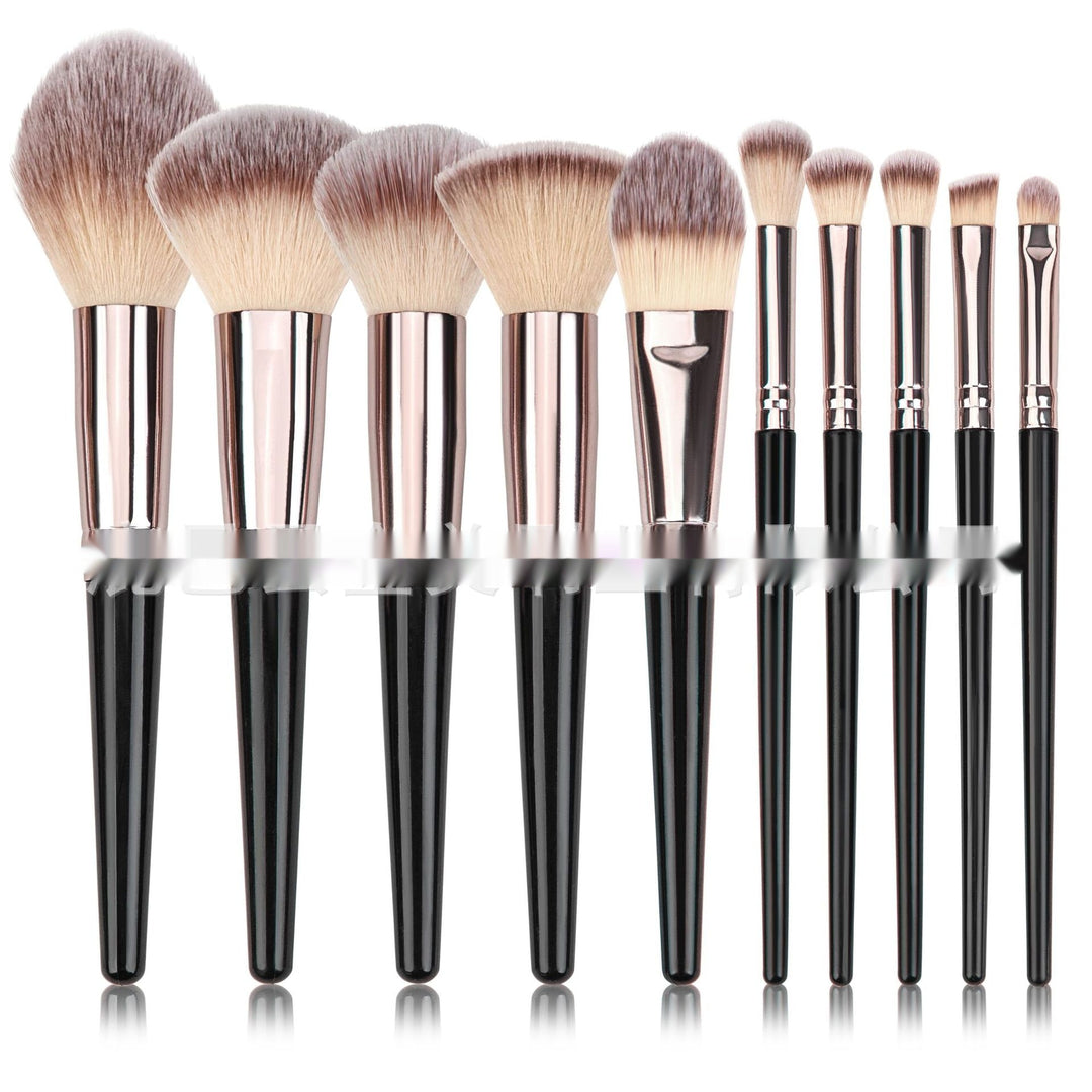 ✨ Black Makeup Brush Set — Foundation, Eyeshadow & Highlight Collection 💄🖤